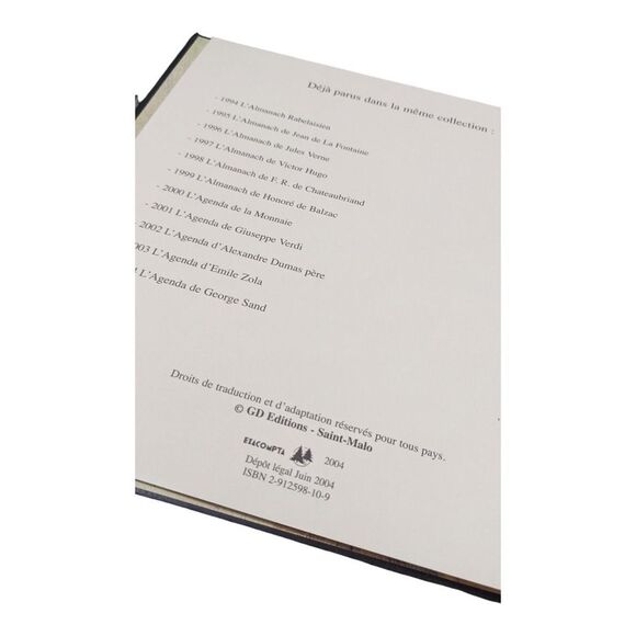 Jules Verne Centenary Agenda 1905-2005 Hardback Hardcover Gold Trim Pages Art - Picture 6 of 6